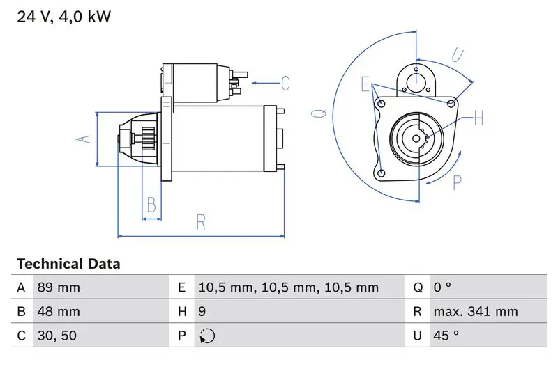 BOSCH 0986011280 Стартер