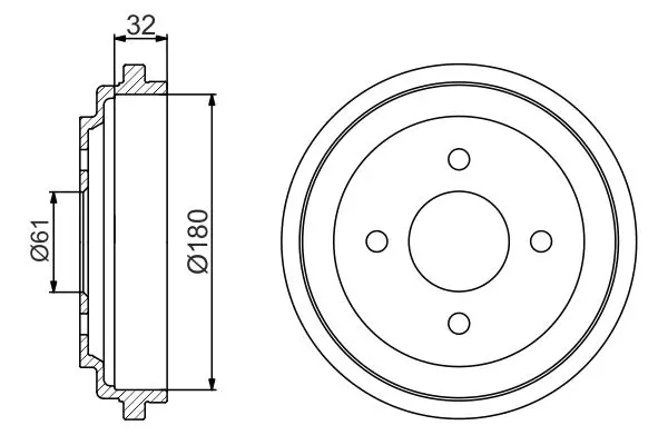 BOSCH 0986477164 БАРАБАН ТОРМОЗНОЙ