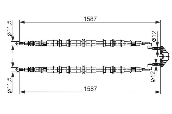 BOSCH 1987482537 ТОРМОЗНОЙ ТРОС