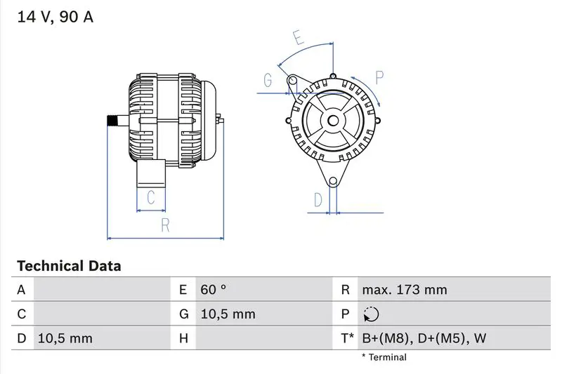 BOSCH 0986046000 Генератор