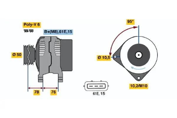 BOSCH 0123325010 Alternator