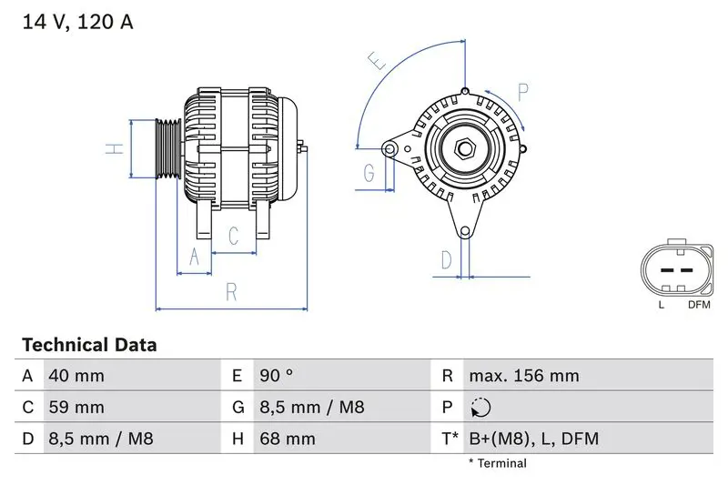 Bosch 0986041890 Генератор