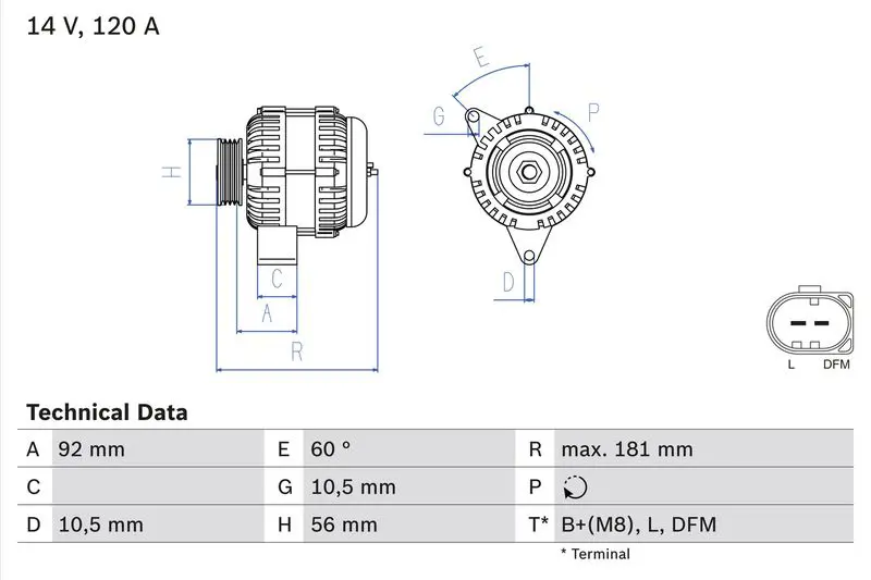 Bosch 0986042550 Генератор