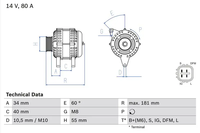 Bosch 0986042660 Генератор