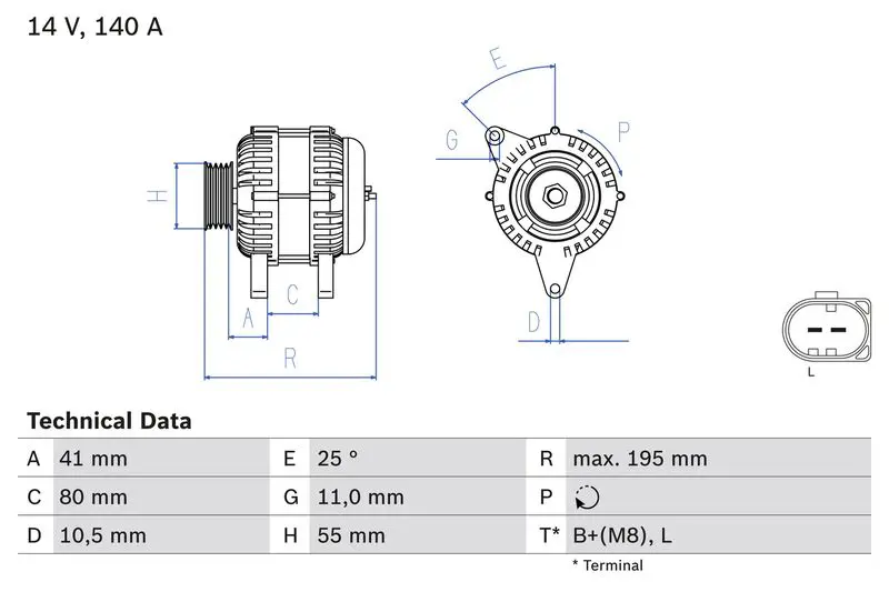 Bosch 0986046210 Генератор