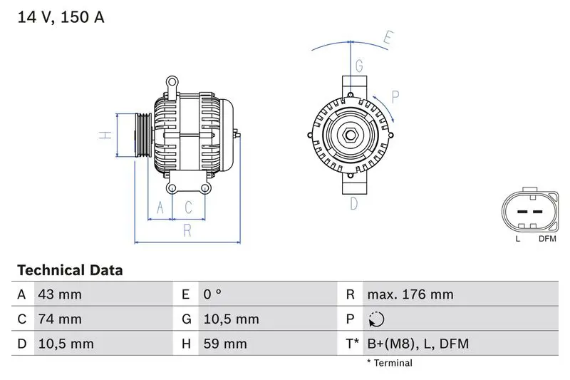 Bosch 0986047910 Генератор