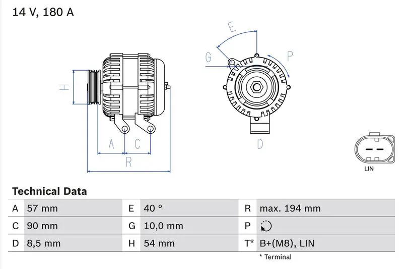 Bosch 0986048400 Генератор