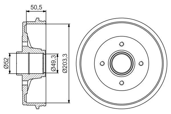 Bosch 0986477211 БАРАБАН ТОРМ С ПОДШИПНИКОМ