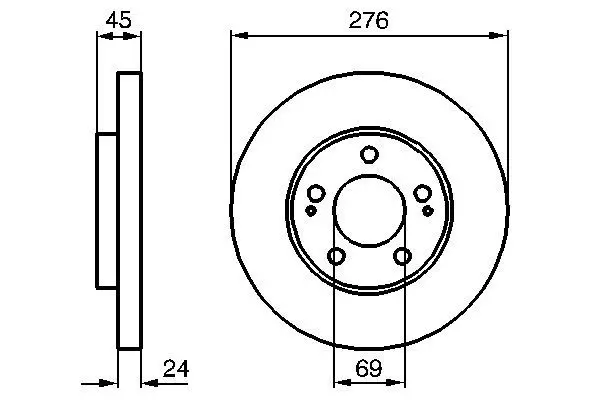 Bosch 0986479035 Диски тормозные