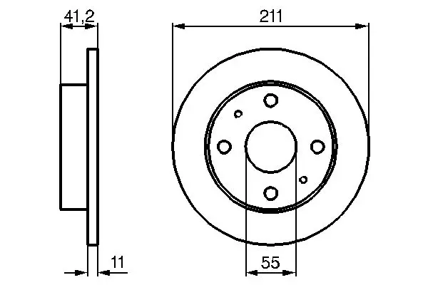 Bosch 0986479119 Диск тормозной передний
