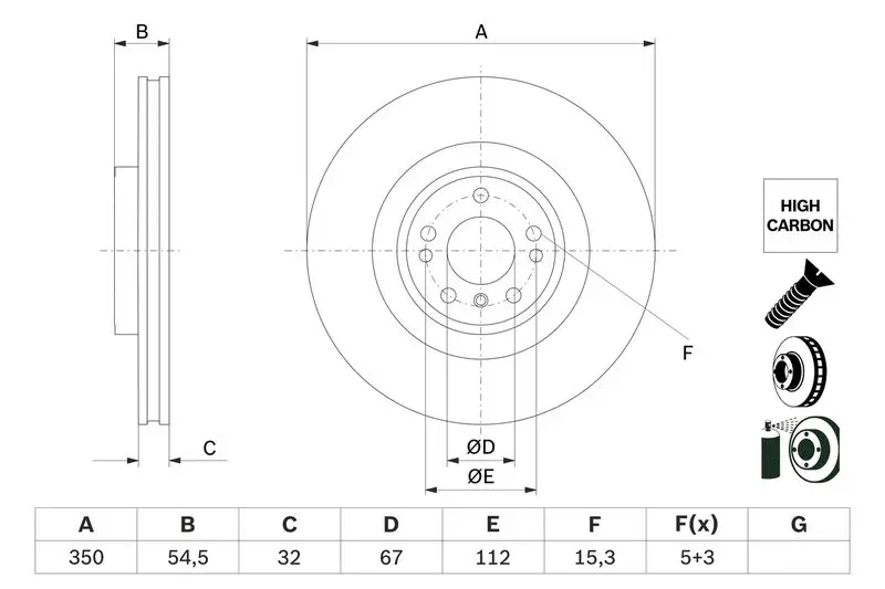 Bosch 0986479E99 Тормозной диск передний