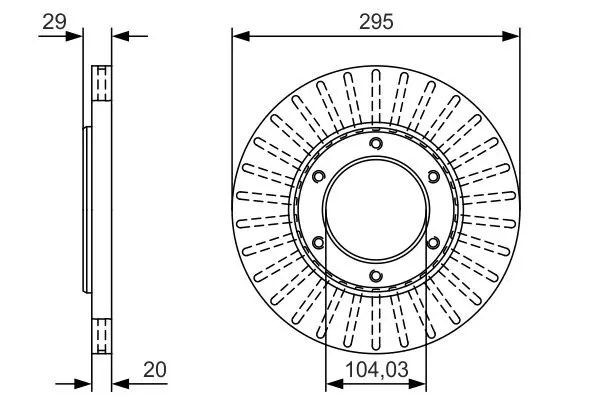 Bosch 0986479U33 0 986 479 U33 диск тормозной