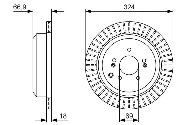 Bosch 0986479V10 Диск тормозной
