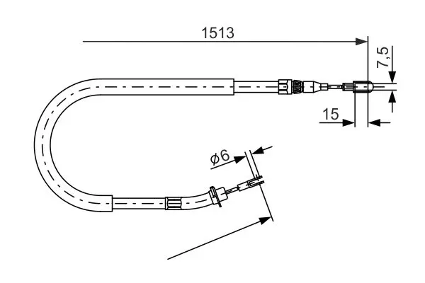 Bosch 1987477852 Трос стояночного тормоза