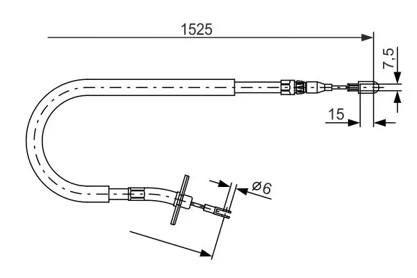Bosch 1987477858 Трос стояночного тормоза MB