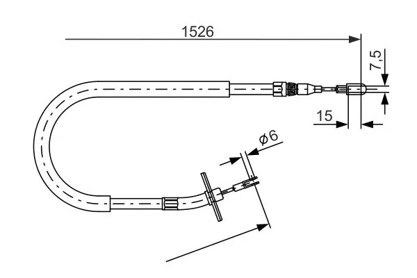 Bosch 1987477859 Трос стояночного тормоза MB