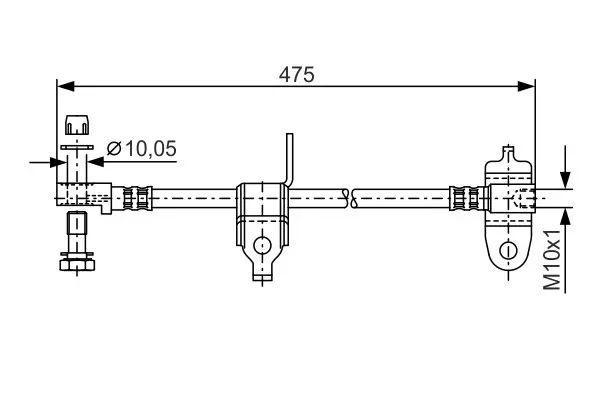 Bosch 1987481045 Тормозной шланг