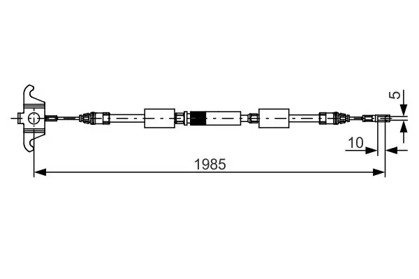 1 987 482 128 Трос ручника (L=1985) Volvo