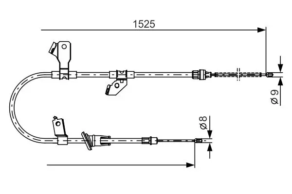 Bosch 1987482247 Трос ручного тормоза