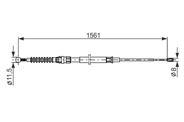 Bosch 1987482264 Трос ручного тормоза задний