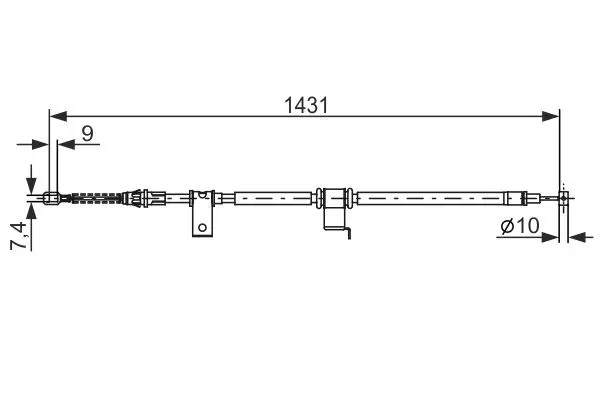 Bosch 1987482293 Трос стояночного тормоза BOSCH