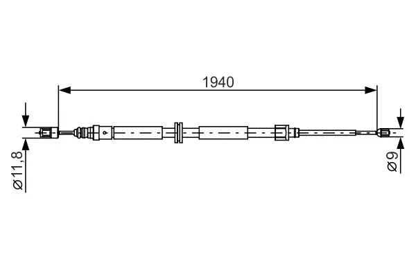 1 987 482 325 Трос стояночного тормоза BOSCH
