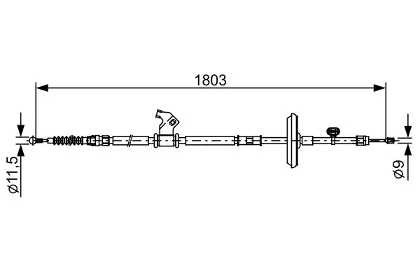 Bosch 1987482508 трос ручника зад.