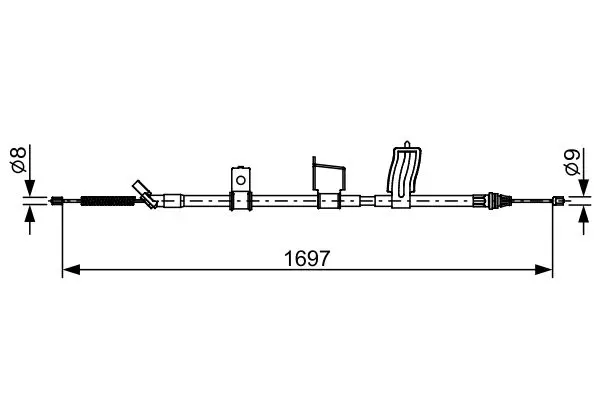 Bosch 1987482628 Трос ручного тормоза правый