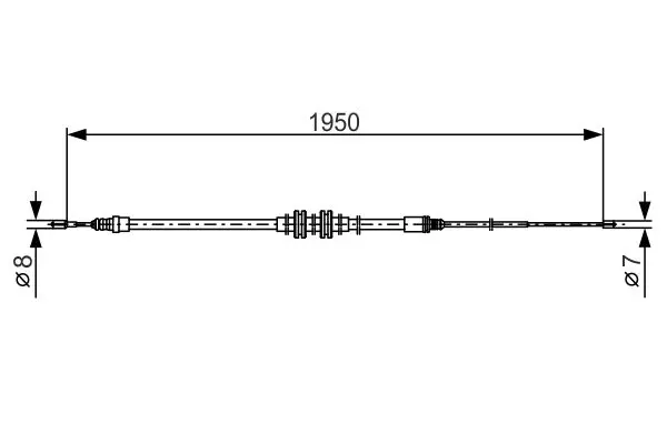 Bosch 1987482785 Трос ручного тормоза