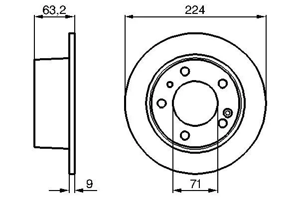 BOSCH 0986478141 Тормозной диск