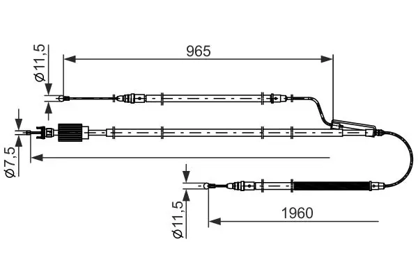 BOSCH 1987482805 Трос, стояночная тормозная