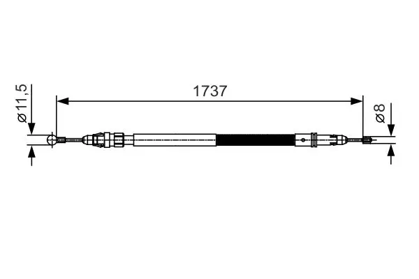 Bosch 1987482008 Трос стояночного тормоза