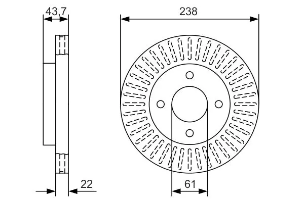 Bosch 0986479A87 Диск тормозной