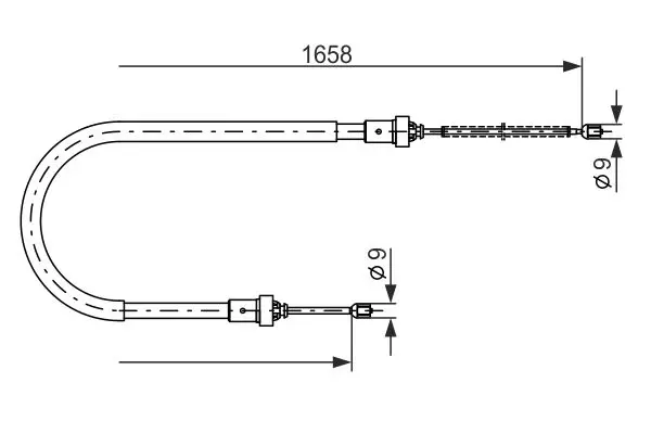 BOSCH 1987482234 Трос стояночного тормоза