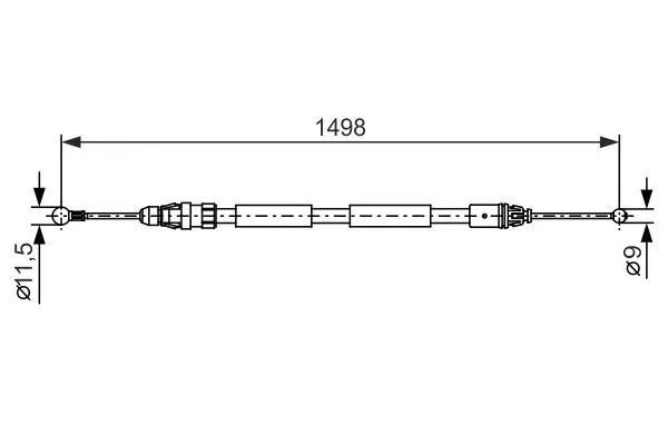 BOSCH 1987482387 Трос стояночного тормоза BOSCH