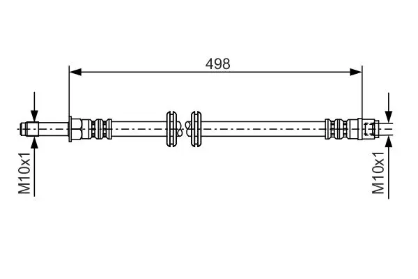 BOSCH 1987481006 Шланг тормозной передний L=R