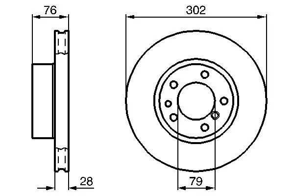 BOSCH 0986478317 ДИСК ТОРМОЗНОЙ ПЕРЕДНИЙ