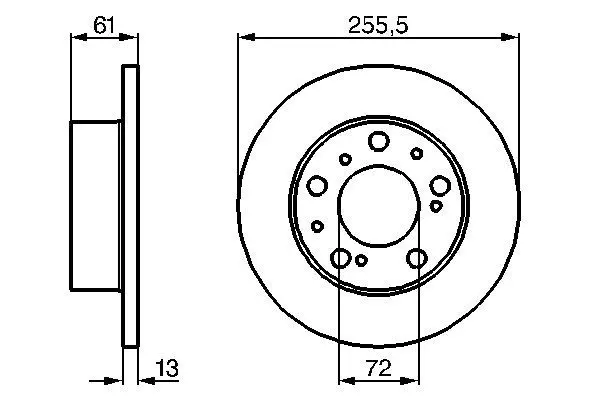 BOSCH 0986478067 ТОРМОЗНОЙ ДИСК ПЕРЕДНИЙ
