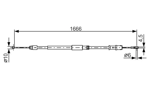 Bosch 1987482032 Трос ручного тормоза MB