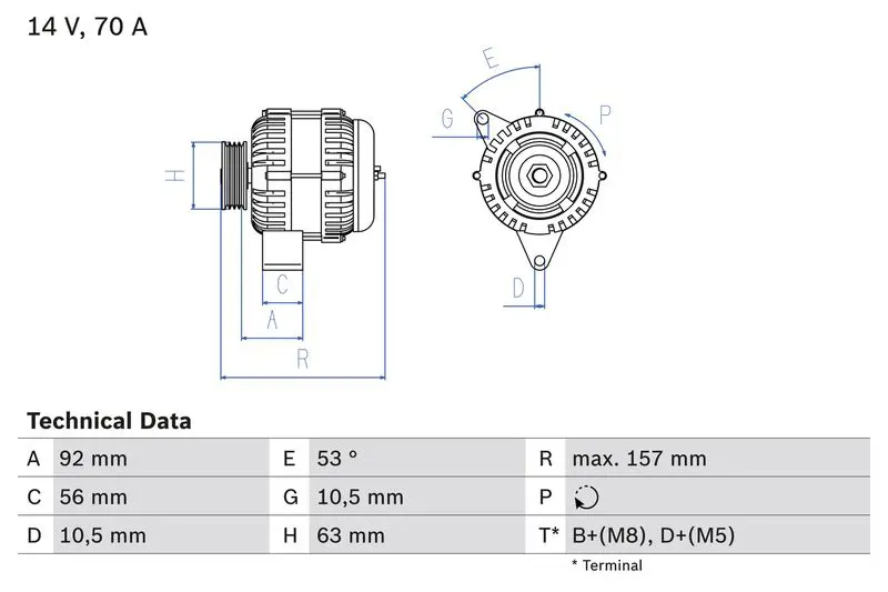 BOSCH 0986039760 Генератор