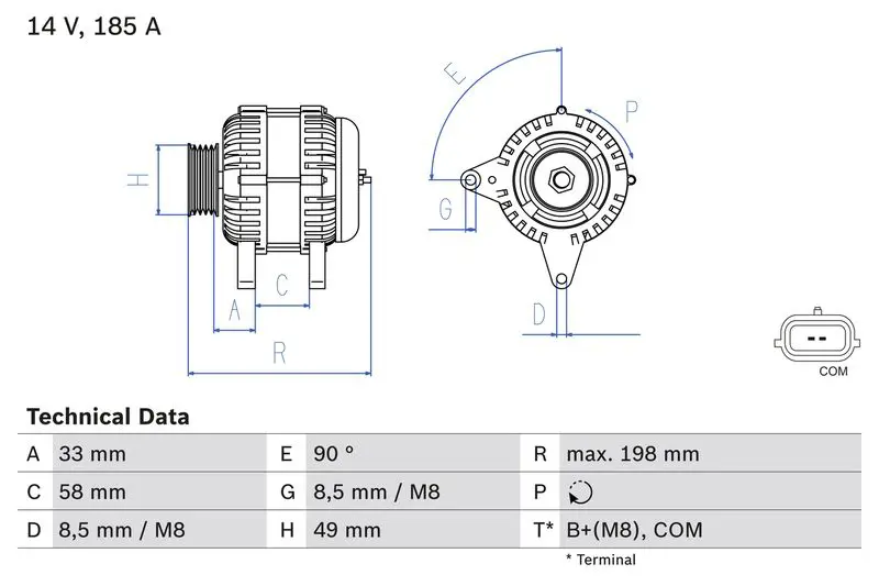 BOSCH 0986083560 Генератор