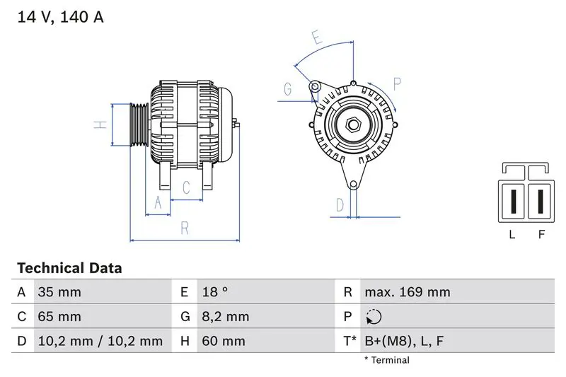 BOSCH 0986084150 Генератор