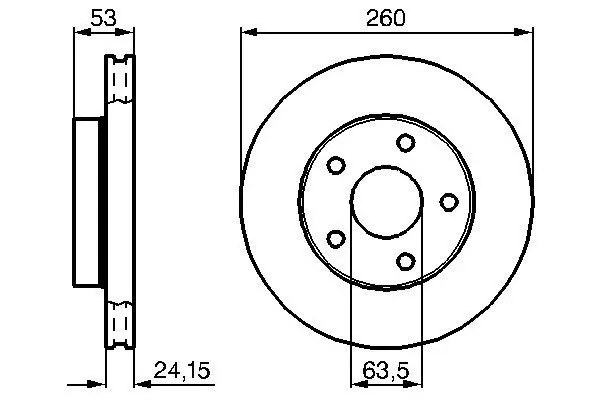 BOSCH 0986478195 Диск тормозной передний