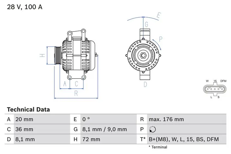 Bosch 0986047820 Генератор
