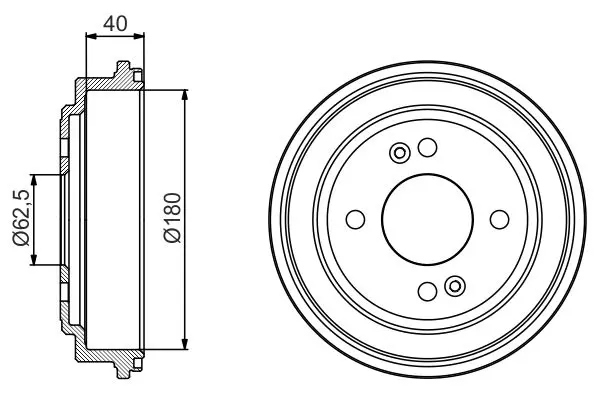 BOSCH 0986477216 Барабан тормозной HYUNDAI Getz