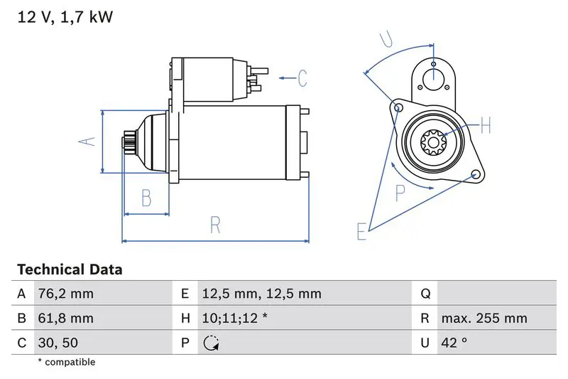 BOSCH 0986020260 Стартер