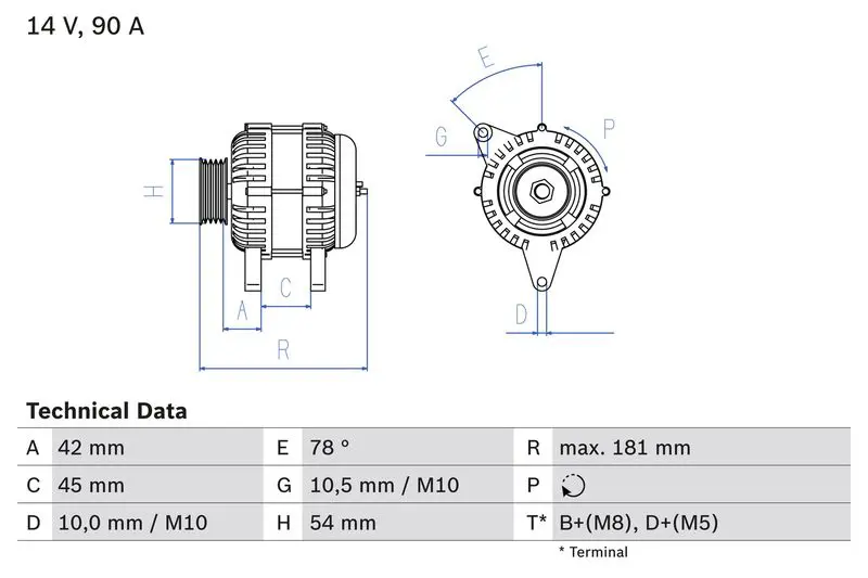Bosch 0986042091 Генератор