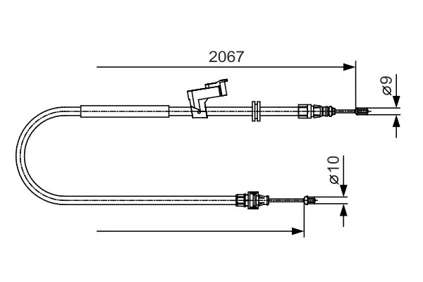BOSCH 1987482134 трос ручного тормоза