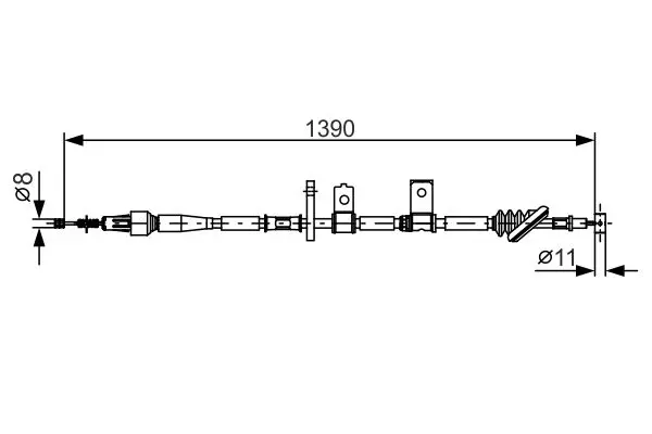 1 987 482 090 Cable, parking brake