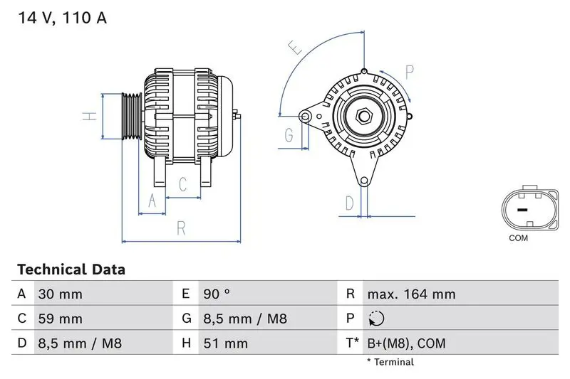 BOSCH 0986084760 Генератор